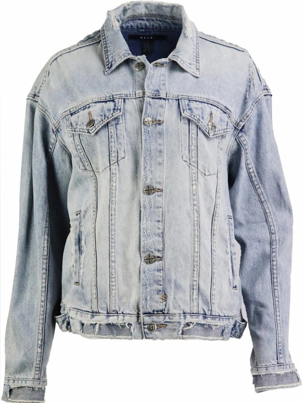 Ksubi Distressed Oversized Denim Jackets XS